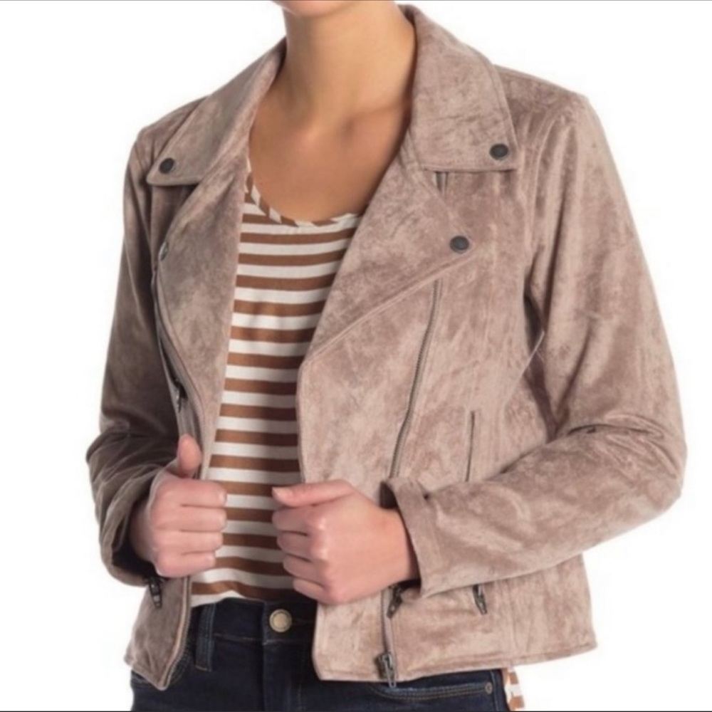 BLANK NYC faux suede material moto jacket BRAND NEW